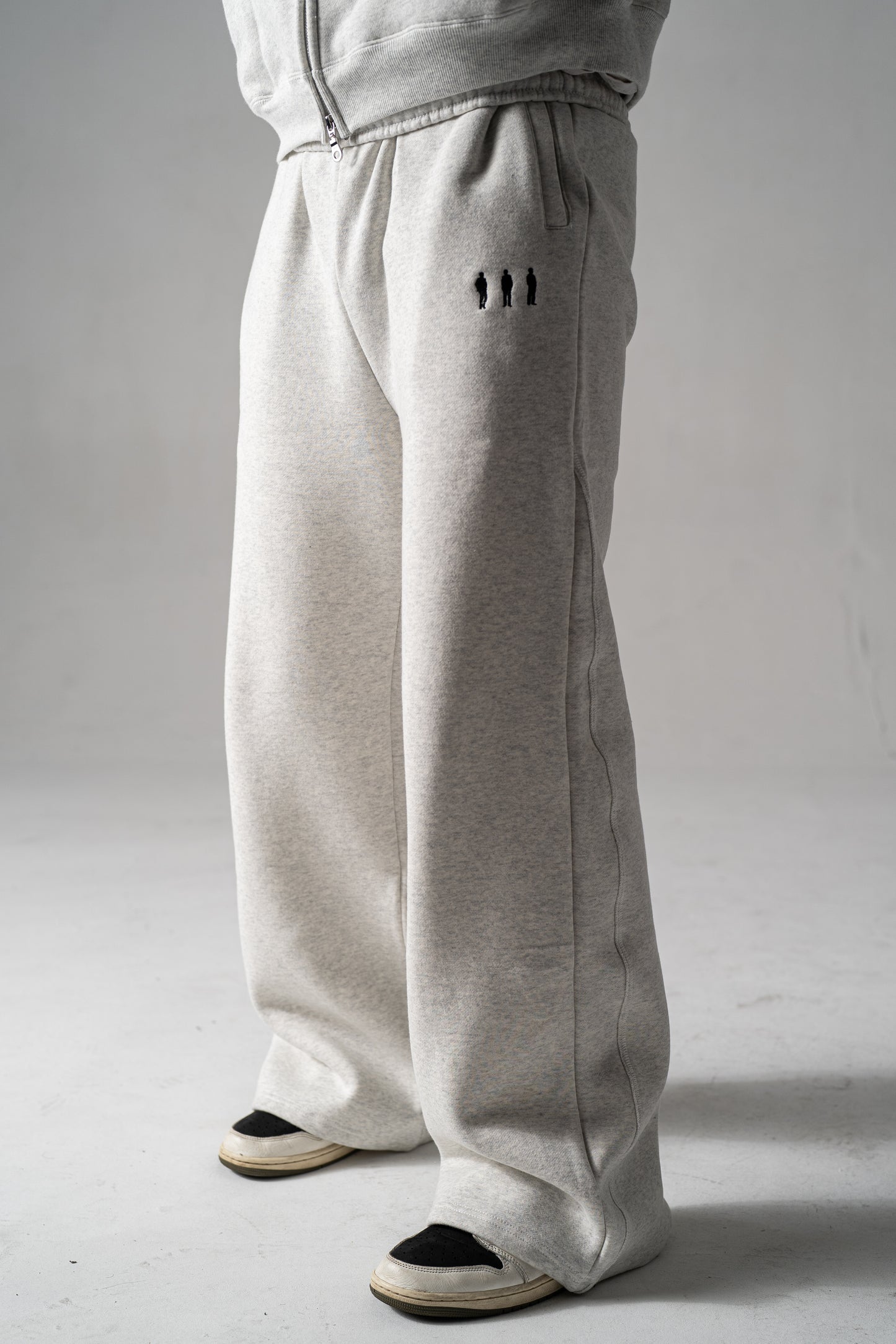 White Wide-Leg Sweatpants