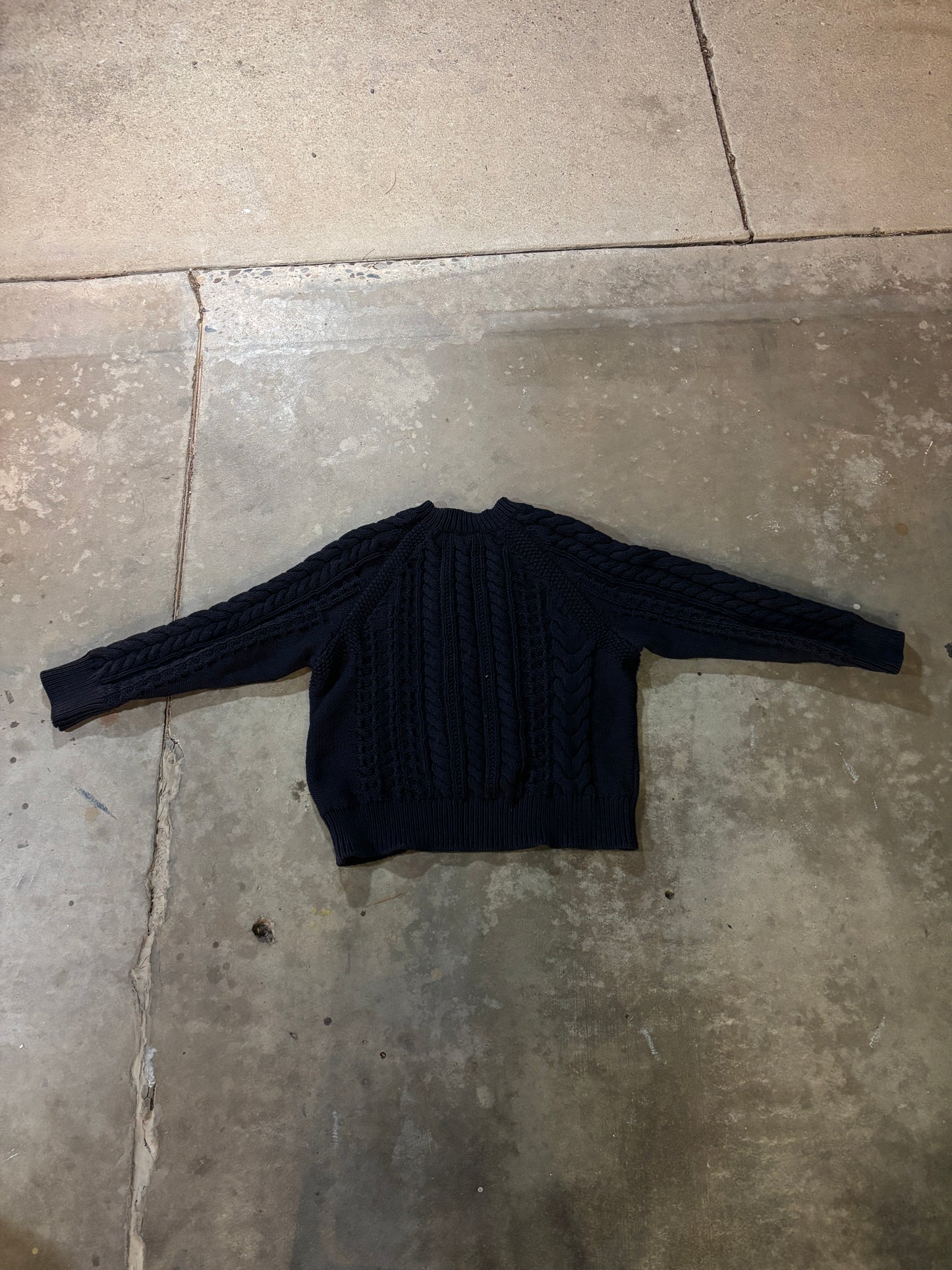 COS Navy Cableknit Sweater - Fits Size M