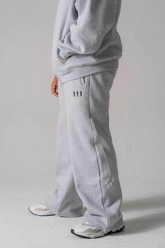 Grey Wide-Leg Sweatpants