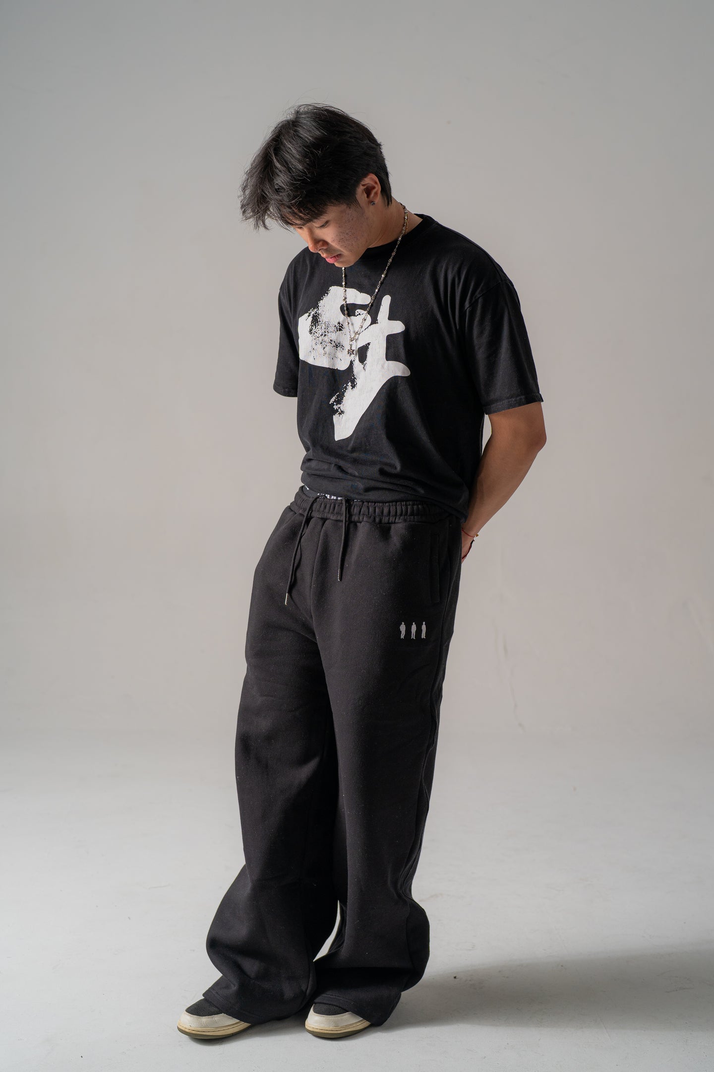 Black Wide-Leg Sweatpants