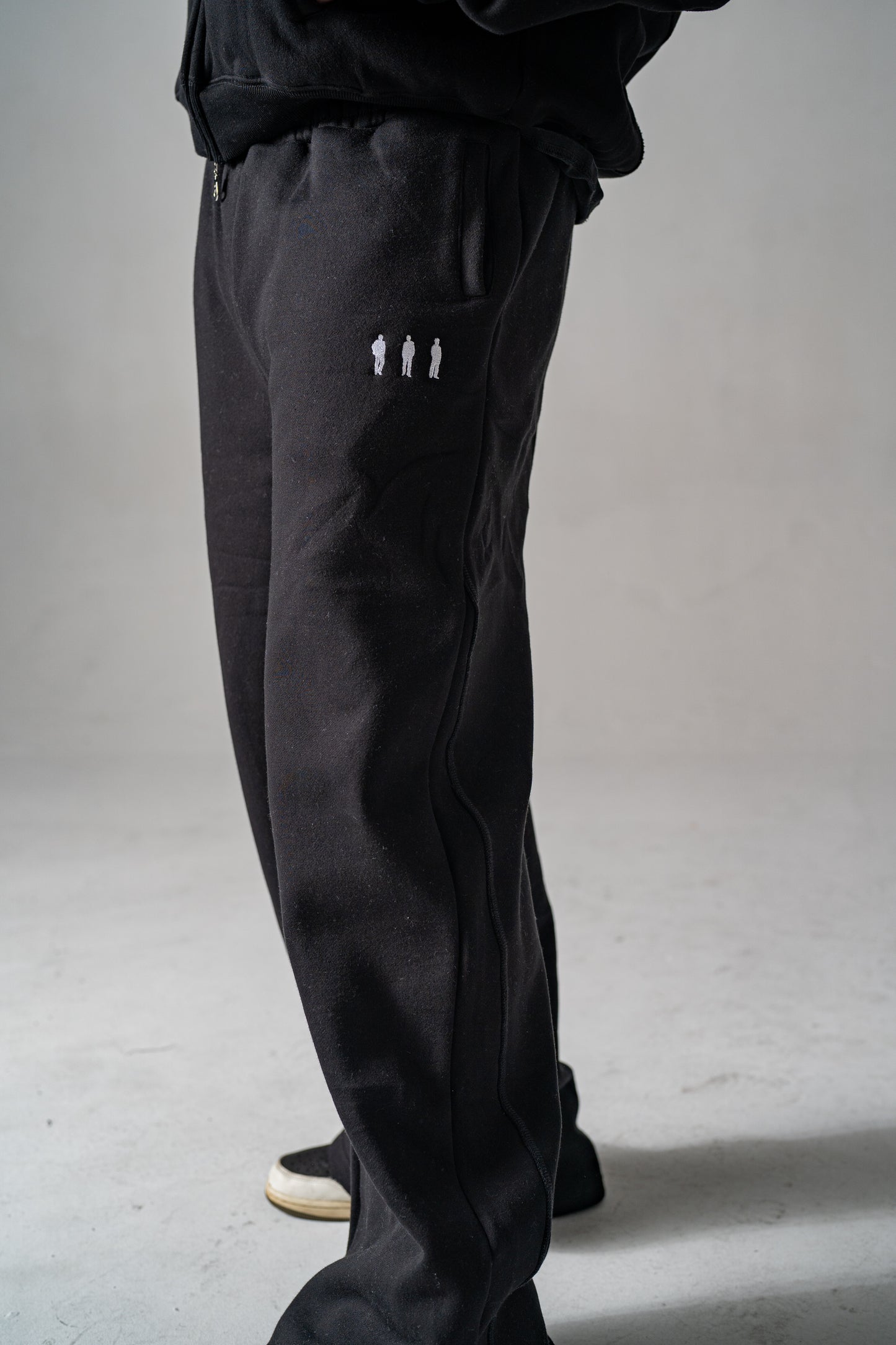 Black Wide-Leg Sweatpants