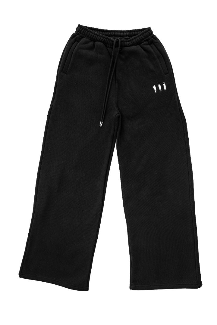 Black Wide-Leg Sweatpants