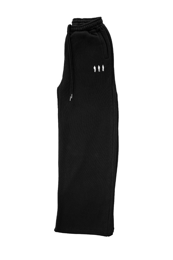 Black Wide-Leg Sweatpants