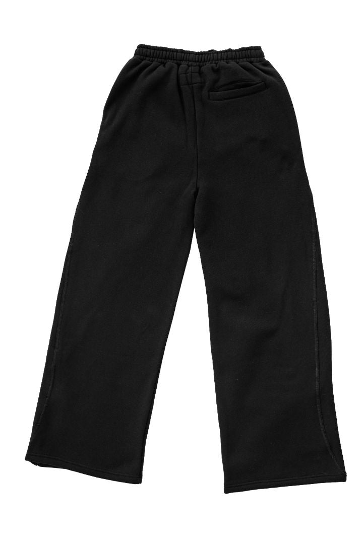 Black Wide-Leg Sweatpants