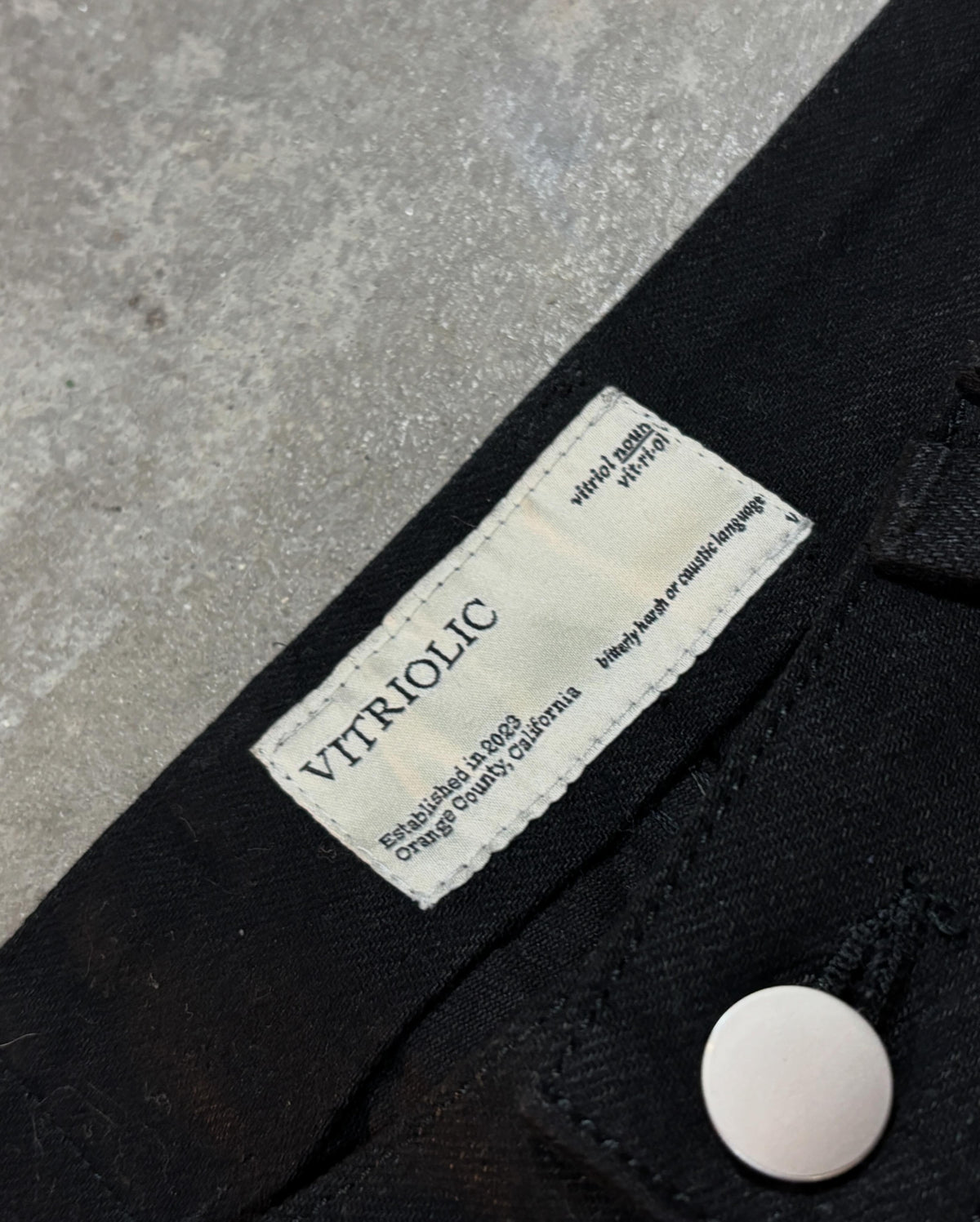 (INTEREST ORDER) Black Wide Leg Selvedge Denim Jeans