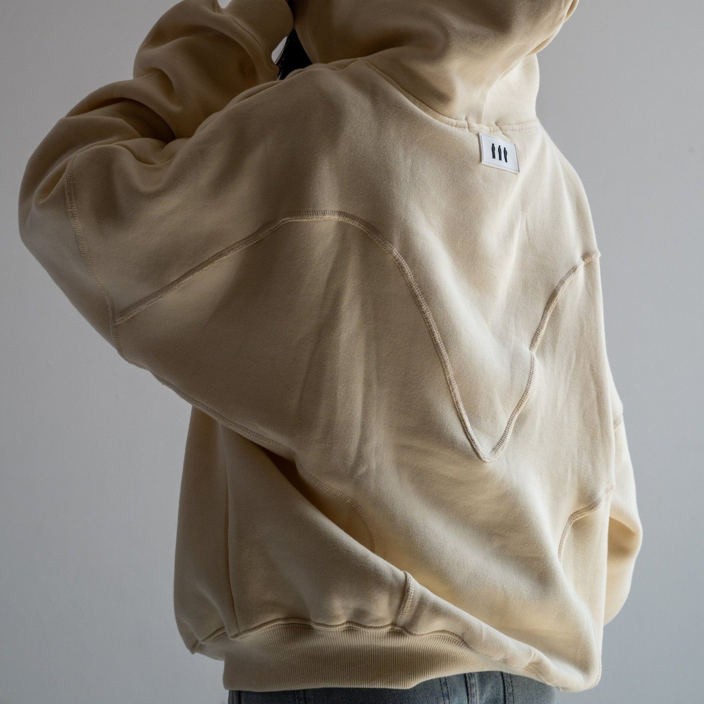 Cream Oversized Hoodie